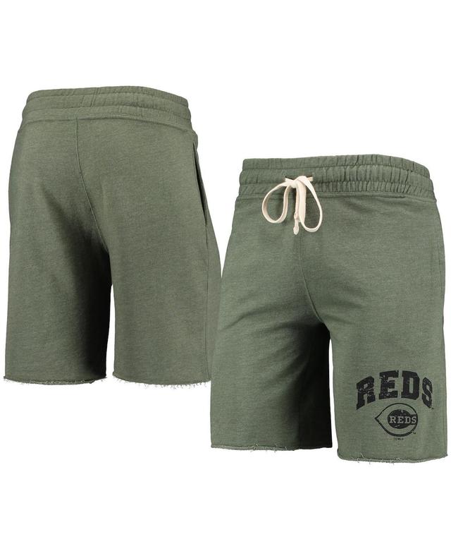 Mens Concepts Sport Heathered Olive Cincinnati Reds Mainstream Tri-Blend Shorts Product Image