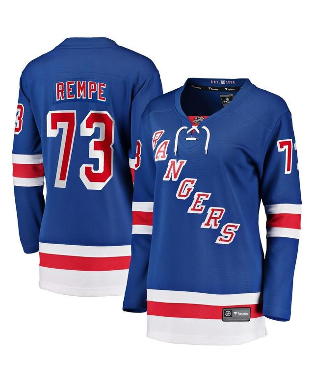 Fanatics Womens Matt Rempe Blue New York Rangers Home Breakaway Jersey - Blue Product Image