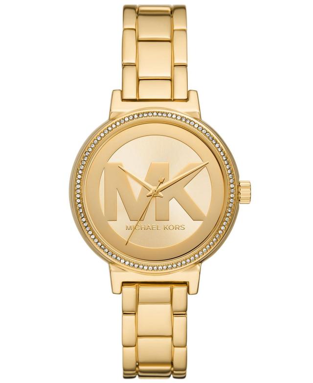 Michael Kors Womens Sofie Three-Hand Gold-Tone Stainless Steel Watch 36mm - Gold-Tone Product Image