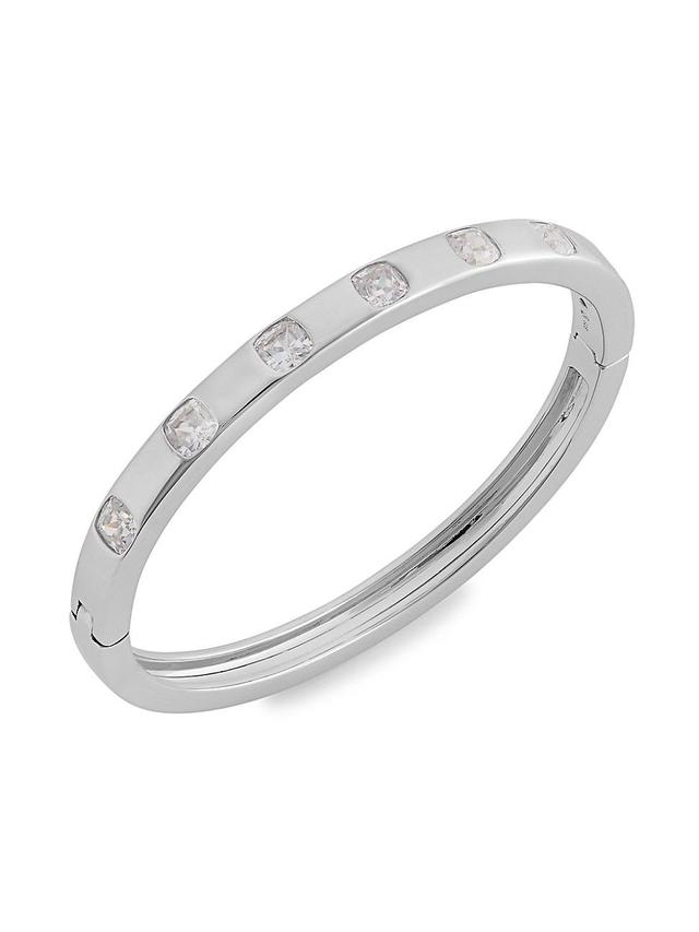 Womens Jolene Sterling Silver & Cubic Zirconia Bangle Product Image