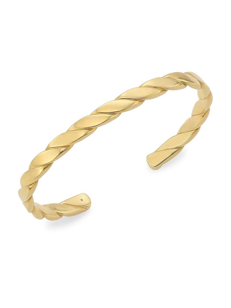 Mens 18K Gold Streamline Cuff Bracelet Product Image