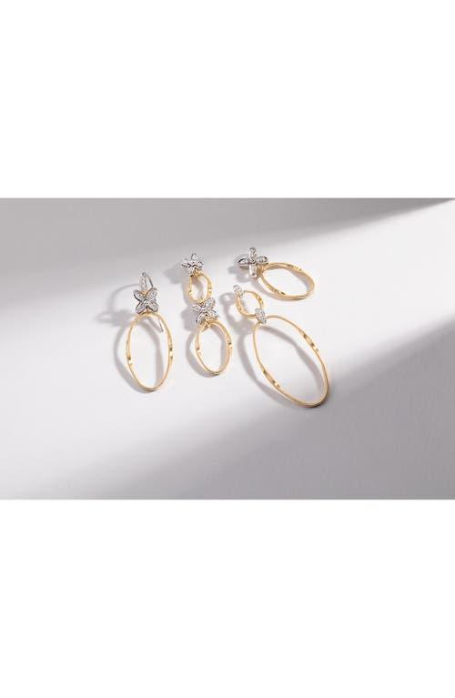 Marco Bicego Marrakech Onde Floral Diamond Drop Hoop Earrings Product Image