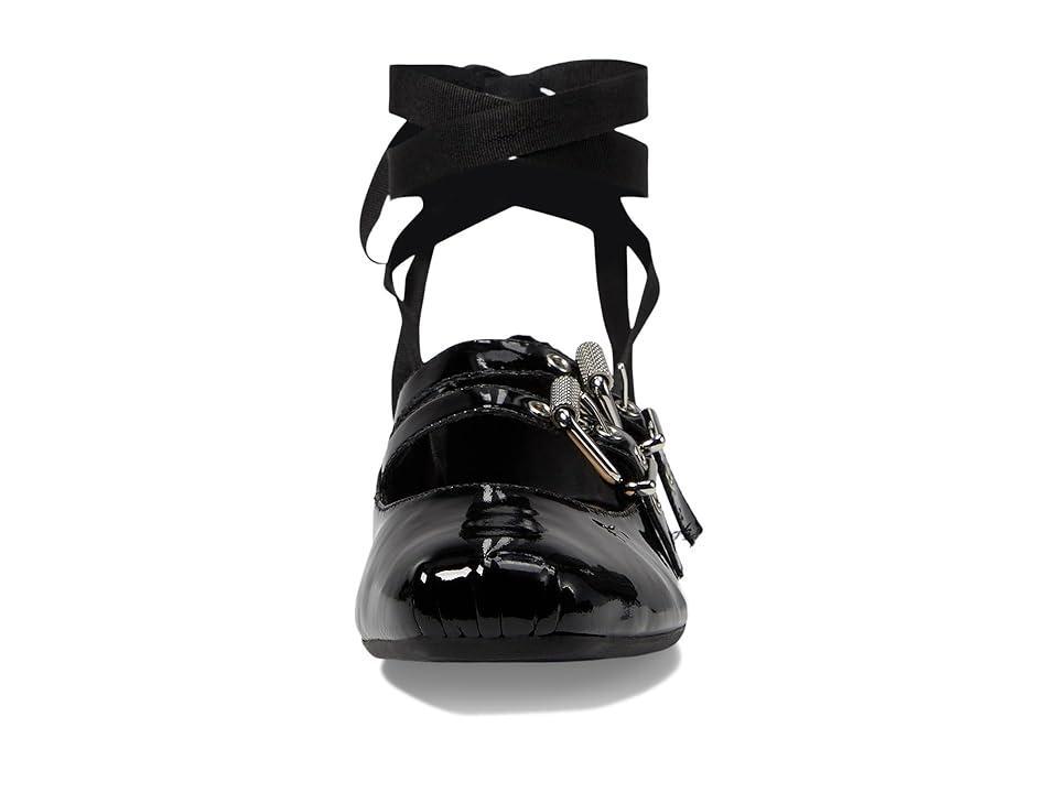 Womens Raika Patent Leather Lace-Up Flats Product Image