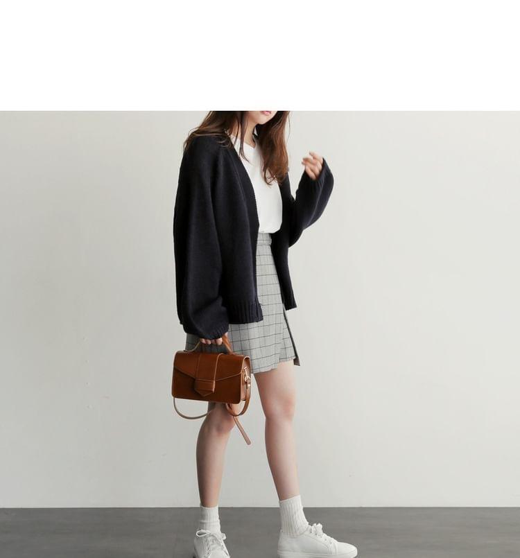 Plain Open Front Cardigan Product Image