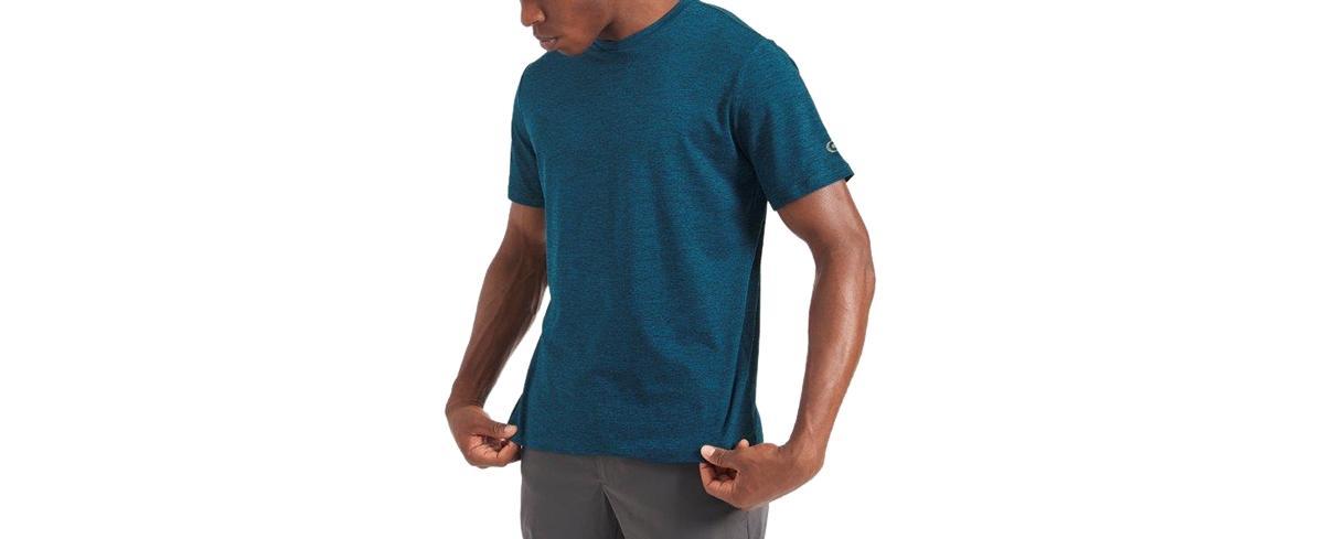 Ben Sherman Mens Marled Moisture-Wicking Short-Sleeve Performance T-Shirt Product Image