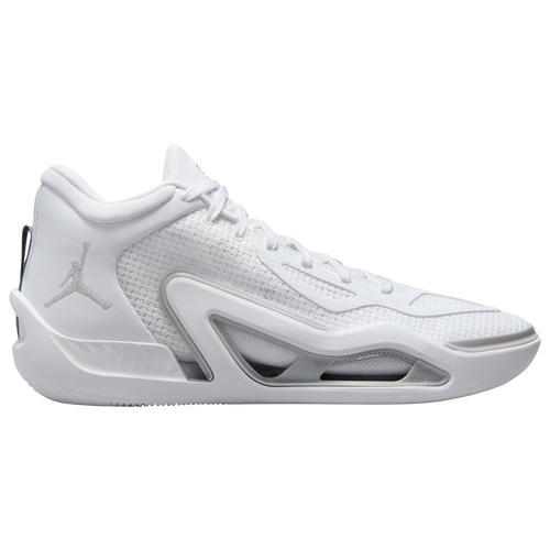 Jordan Mens Jayson Tatum Jordan Tatum 1 TB - Mens Basketball Shoes White/White/Grey Fog Product Image