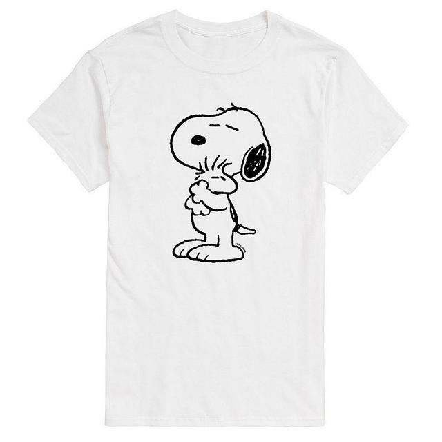 Mens Peanuts Snoopy Love Woodstock Tee White Product Image