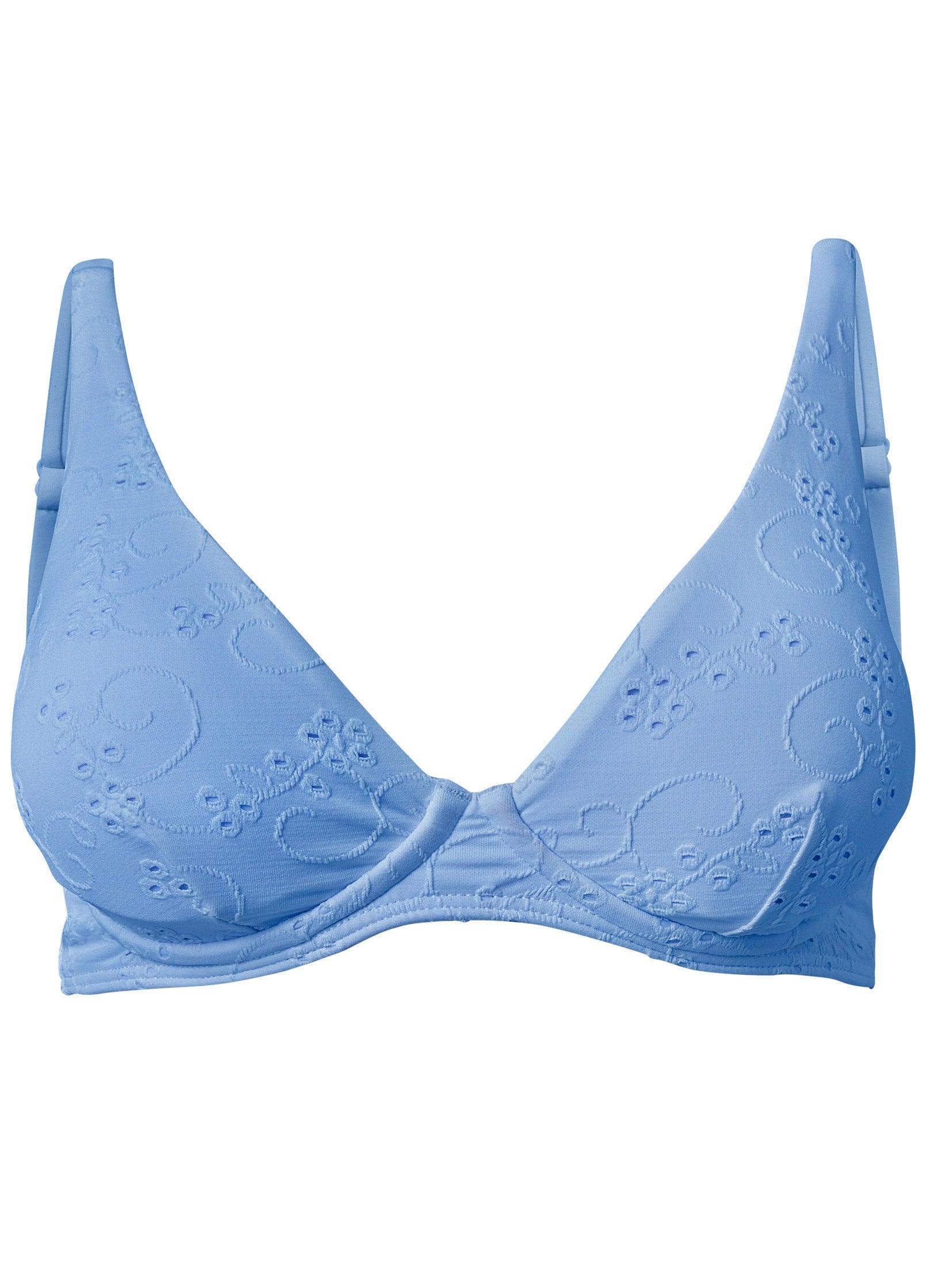 Plunge Enhancer Bikini Top - Blue Belle Product Image