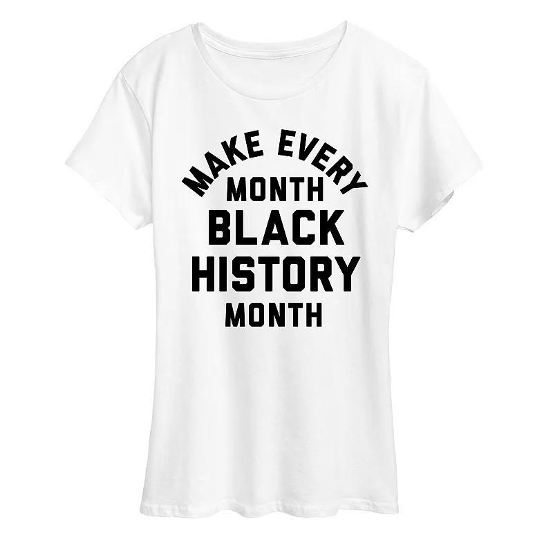 Womens Black History Month Graphic Tee Grey Dark Red Product Image