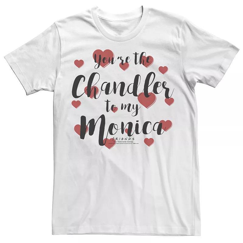 Big & Tall Friends TV Show Youre The Chandler To My Monica Hearts Tee, Mens Product Image