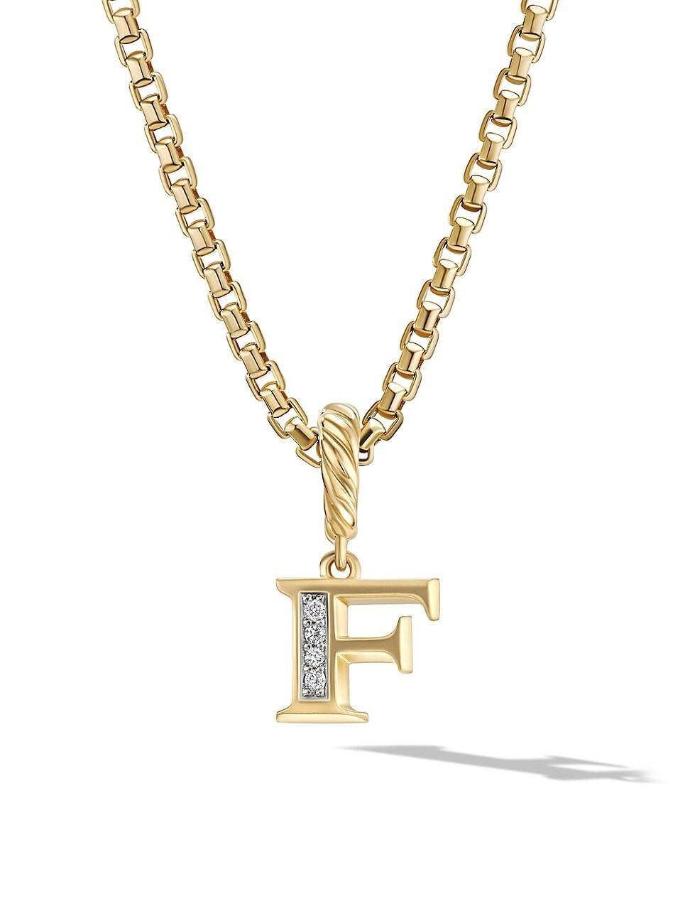 Womens Pav Initial Pendant in 18K Yellow Gold with Diamonds Product Image