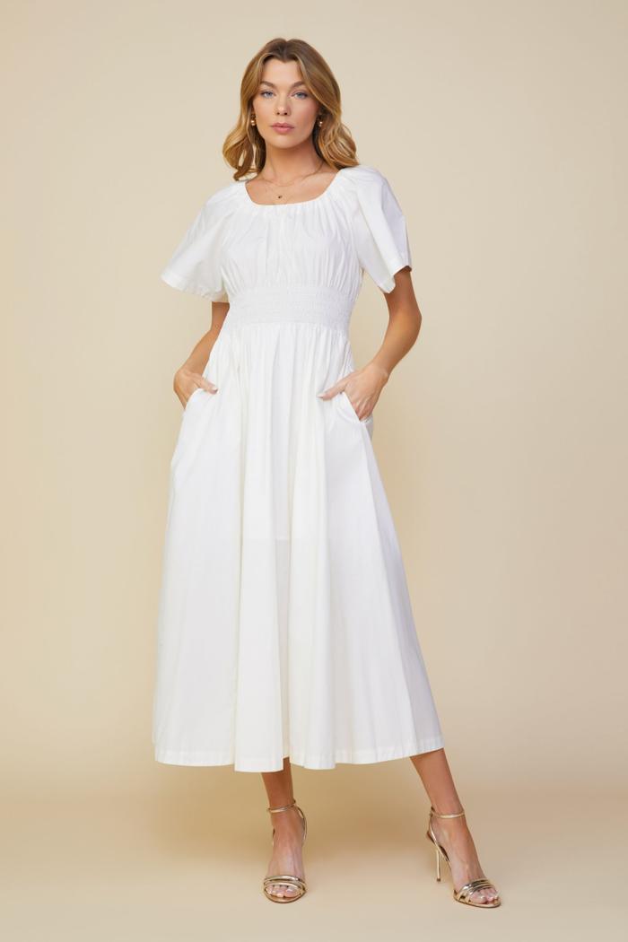 Poplin Short Slve Midi Dress product image