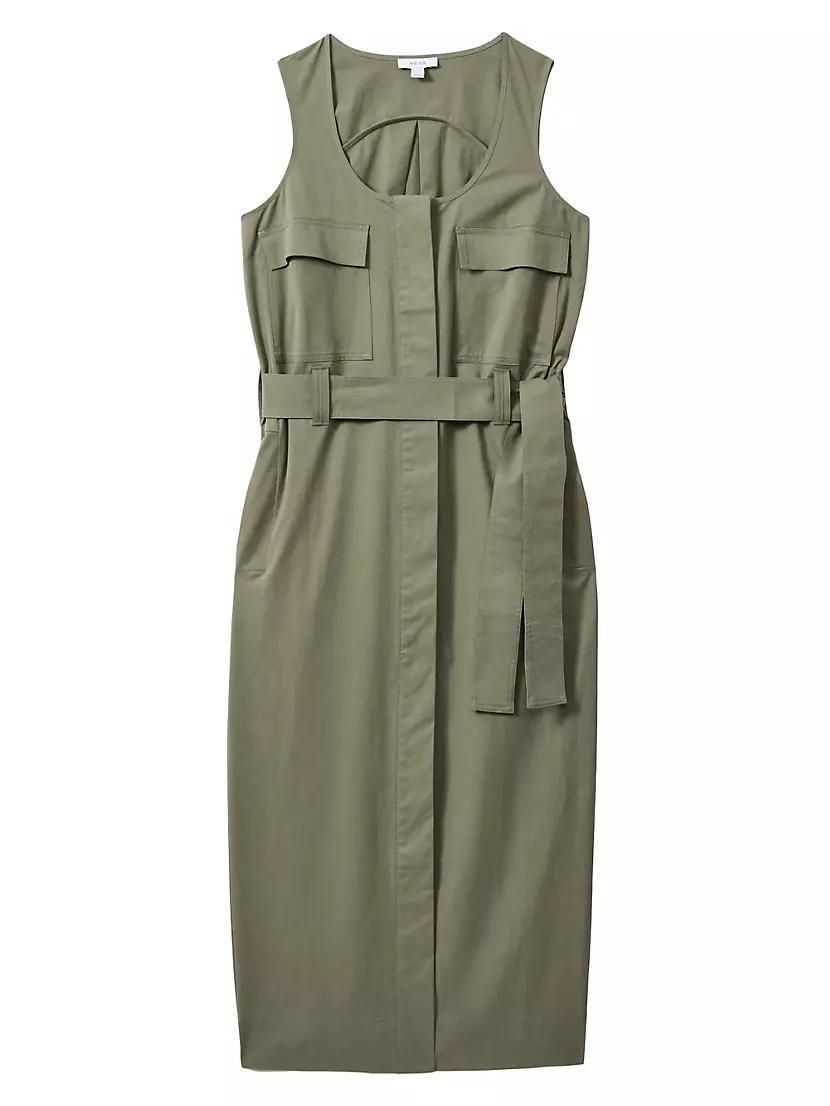 Elin Sleeveless Utility Midi-Dress Product Image