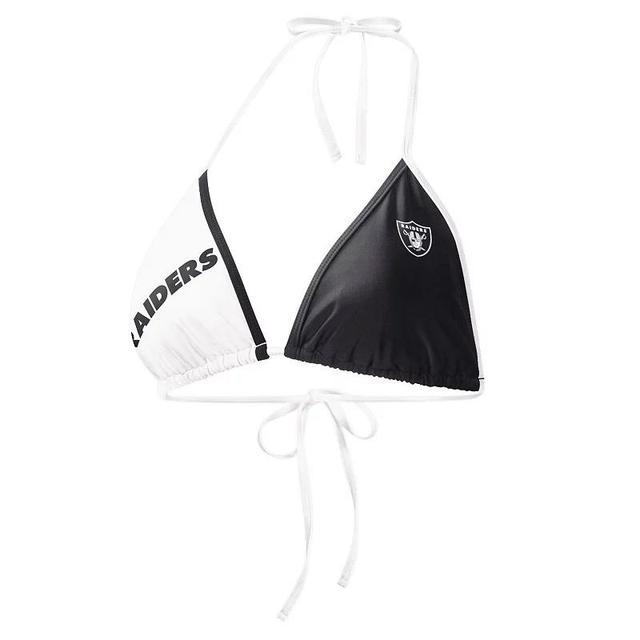 Women's G-III 4Her by Carl Banks Navy/White Denver Broncos Play Action Bikini Top Product Image