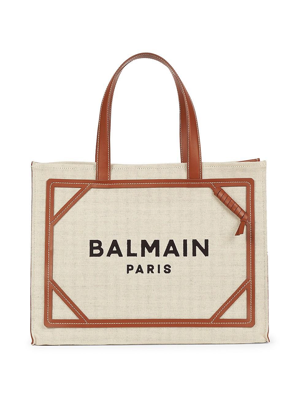 Balmain Large B-Army Canvas & Leather Tote product image