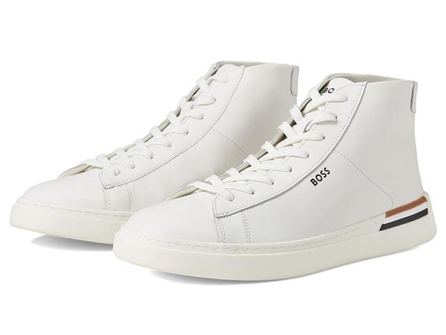 BOSS Clint Smooth Leather High-Top Sneakers (Bright ) Men's Shoes Product Image