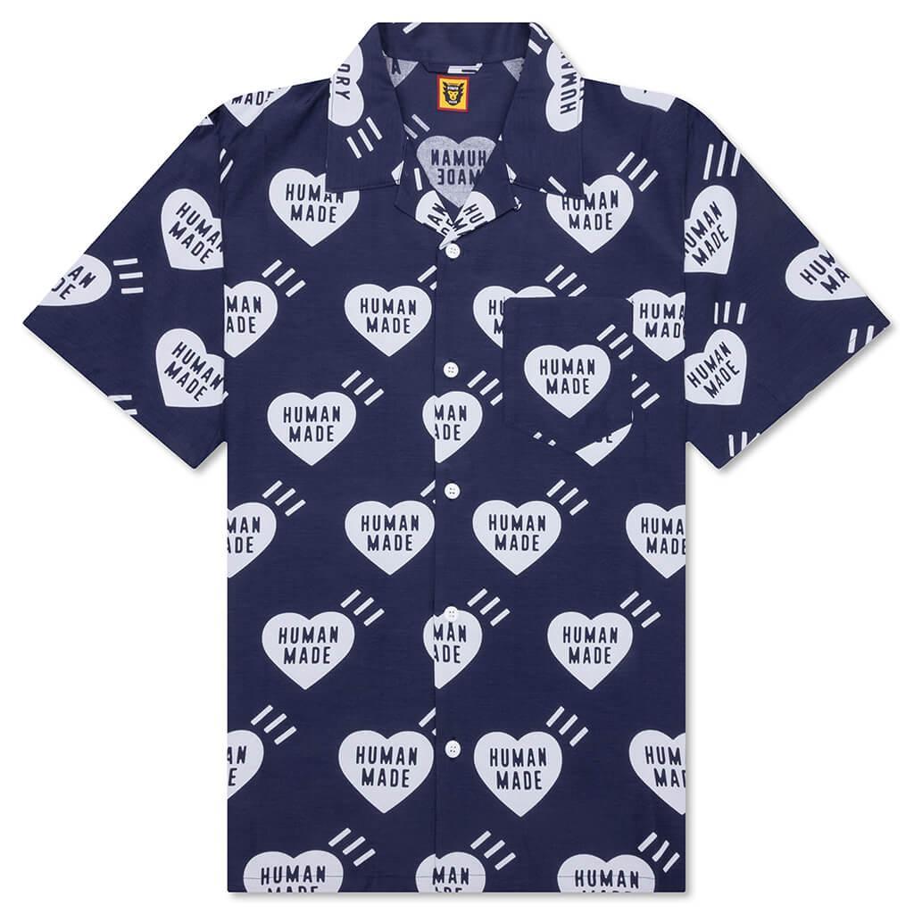 Heart Aloha Shirt - Navy Male Product Image