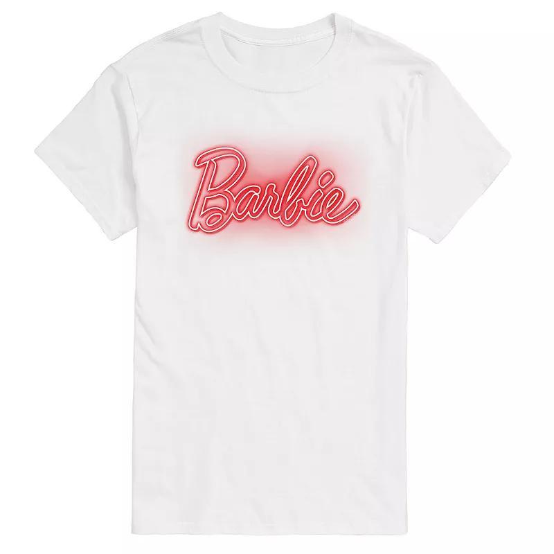 Big & Tall Barbie Logo Red Glow Graphic Tee, Mens Product Image