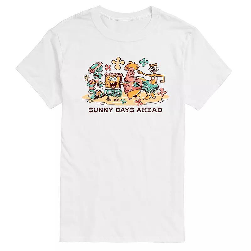 Mens SpongeBob SquarePants Sunny Days Ahead Graphic Tee Product Image