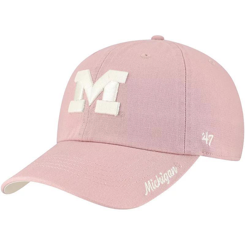 Womens 47 Pink Michigan Wolverines Dusty Miata Clean Up Adjustable Hat Product Image