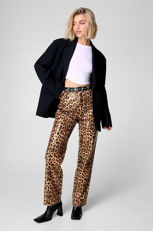 Leopard Straight Leg Pant Product Image