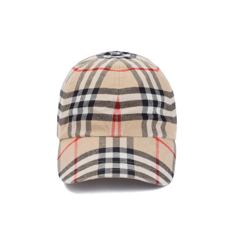 BURBERRY Vintage Check Motif Baseball Cap In Neutrals Product Image