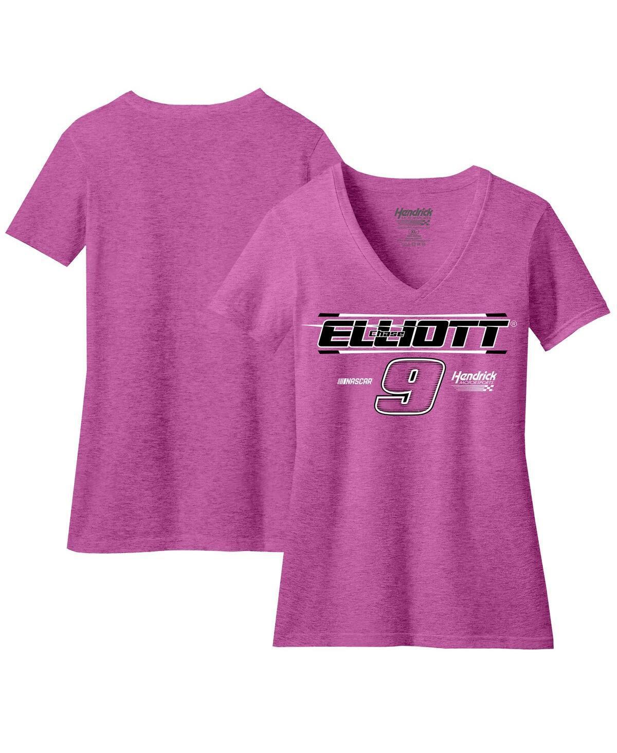 Womens Hendrick Motorsports Team Collection Pink Chase Elliott V-Neck T-shirt Product Image