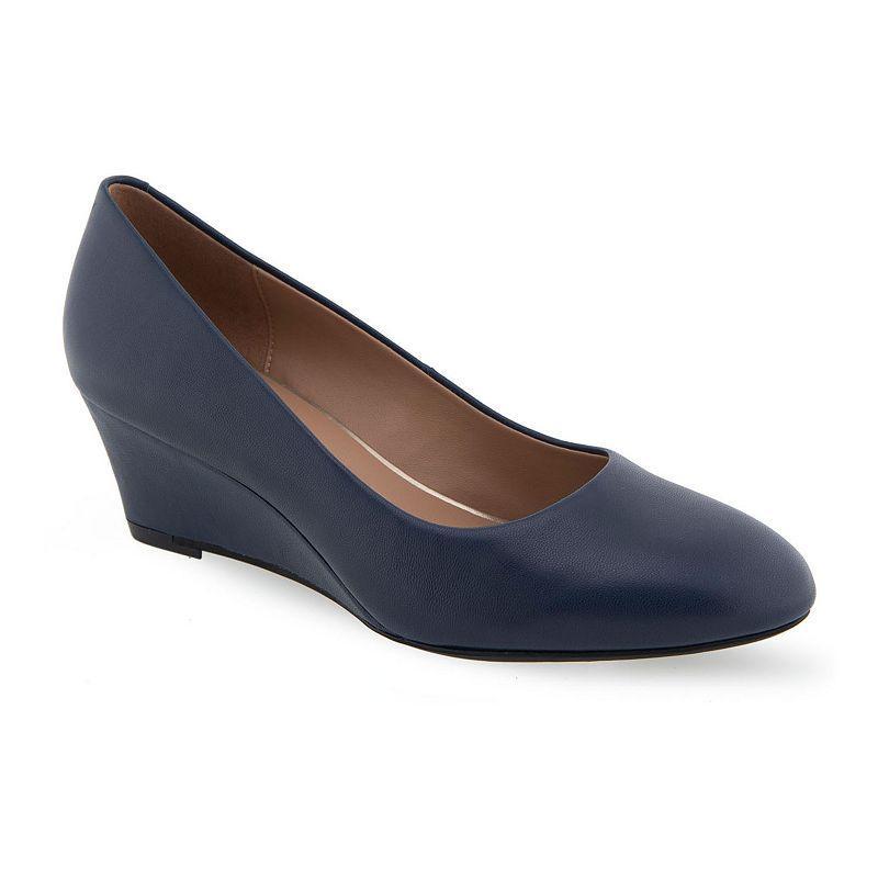 Aerosoles Iris Womens Leather Dress Pumps Blue Product Image