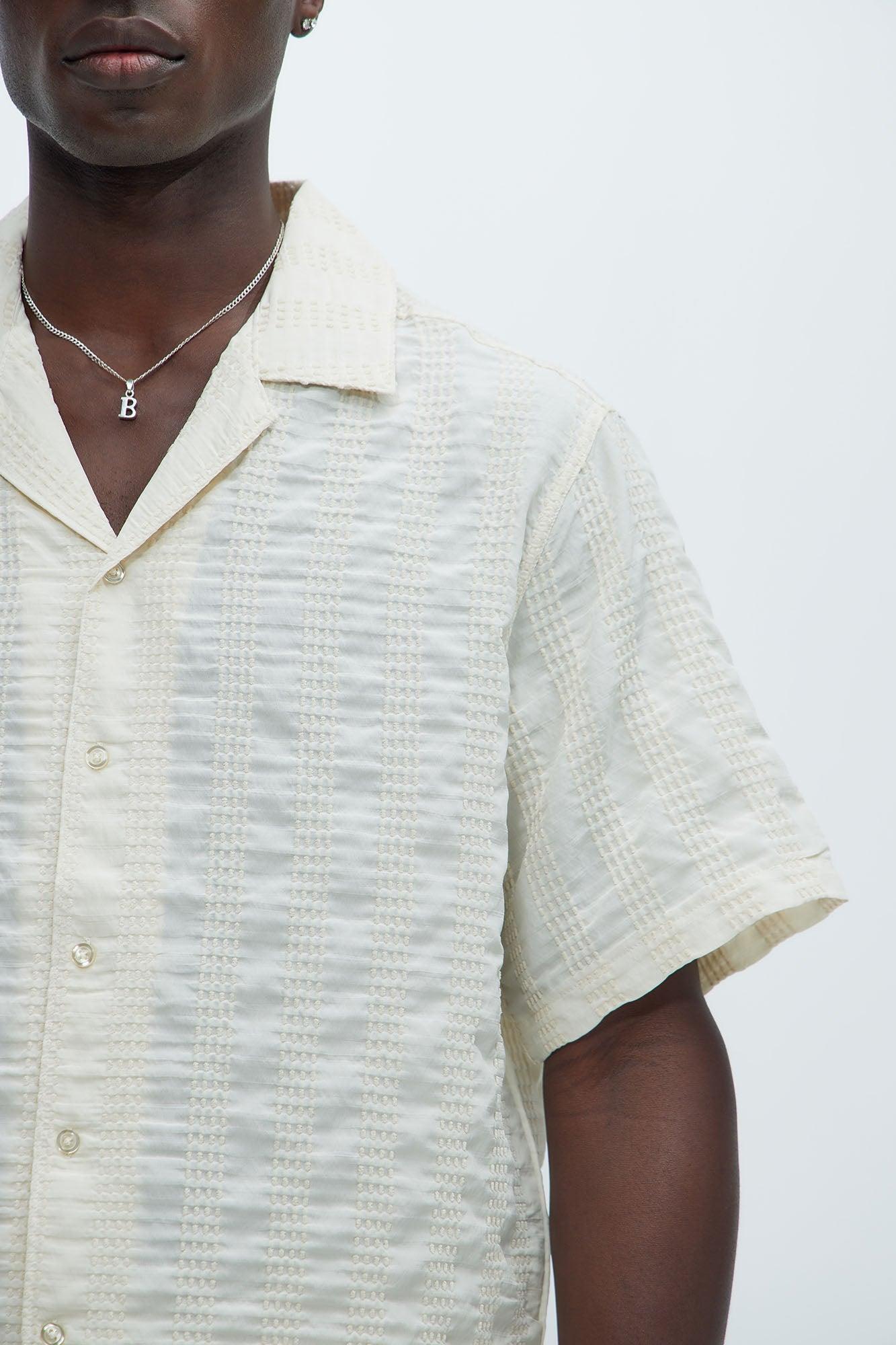 Runway Textured Shirt - Off White Product Image