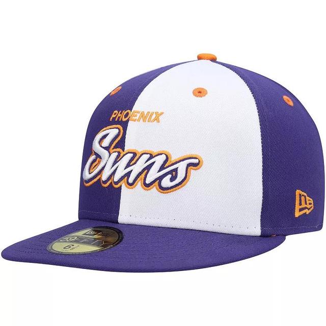 Mens New Era Purple/White Phoenix Suns Script Pinwheel 59FIFTY Fitted Hat Product Image