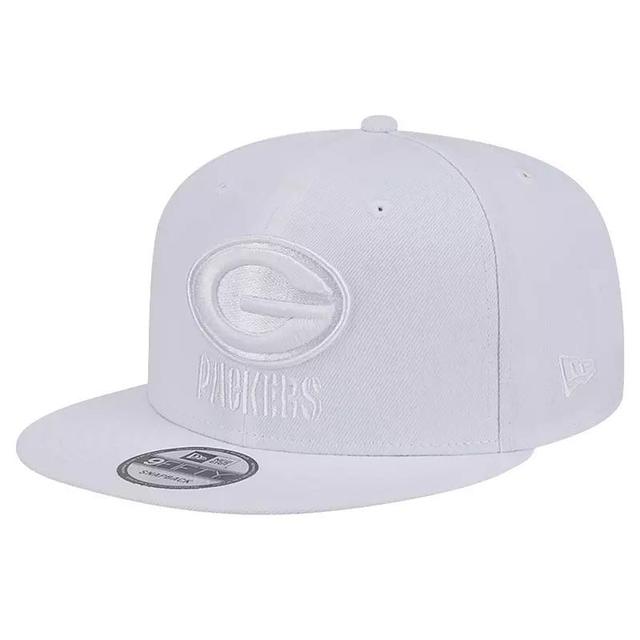 New Era Mens Green Bay Packers Main White 9FIFTY Snapback Hat - White Product Image