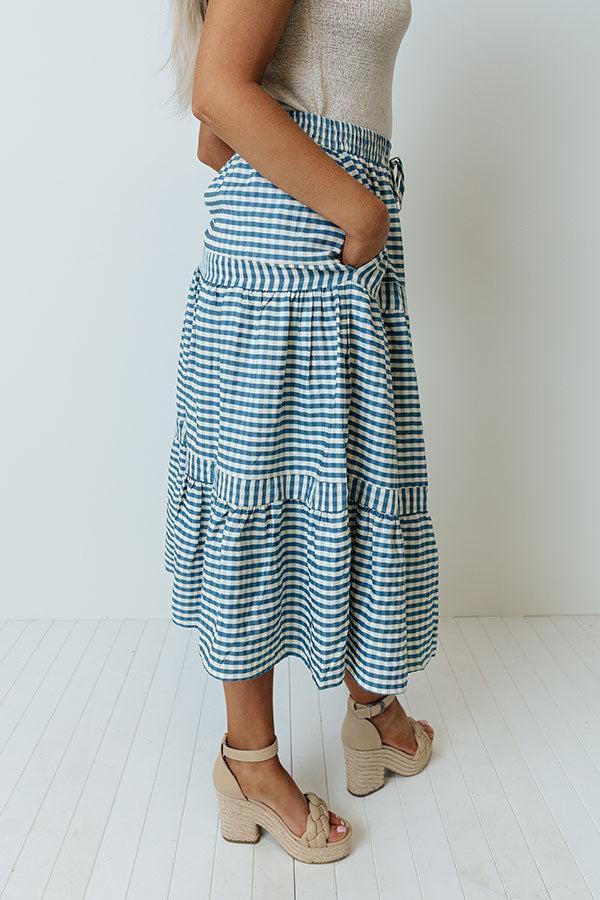 Farmers Market Meetup Gingham Skirt Product Image