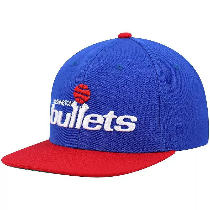 Mens Mitchell & Ness /Red Washington Bullets Hardwood Classics Team Two-Tone 2.0 Snapback Hat Product Image