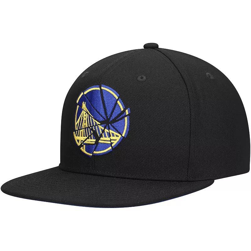 Mens Mitchell & Ness Golden State Warriors Shattered Snapback Hat Product Image