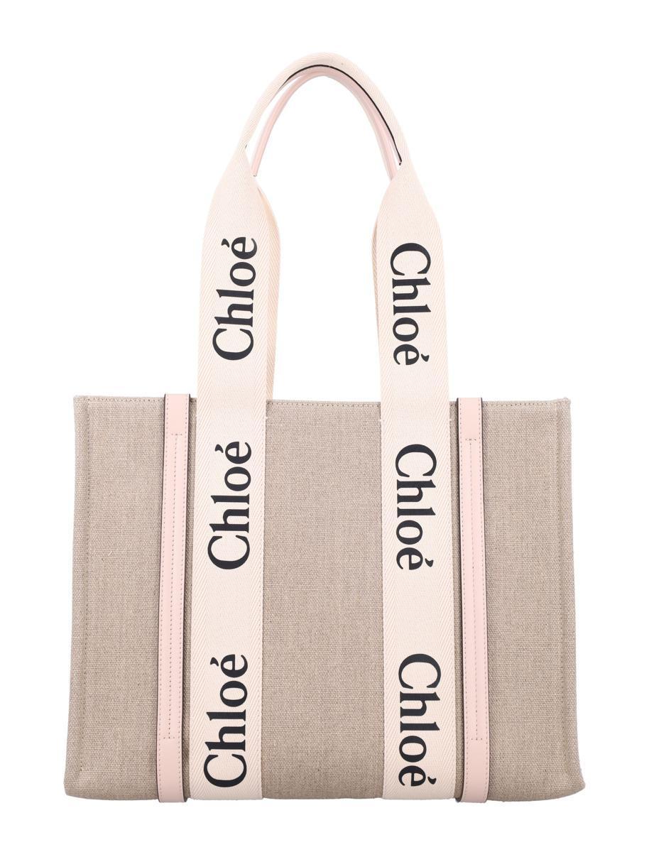 Linen Woody Tote Bag In Multicolor Product Image