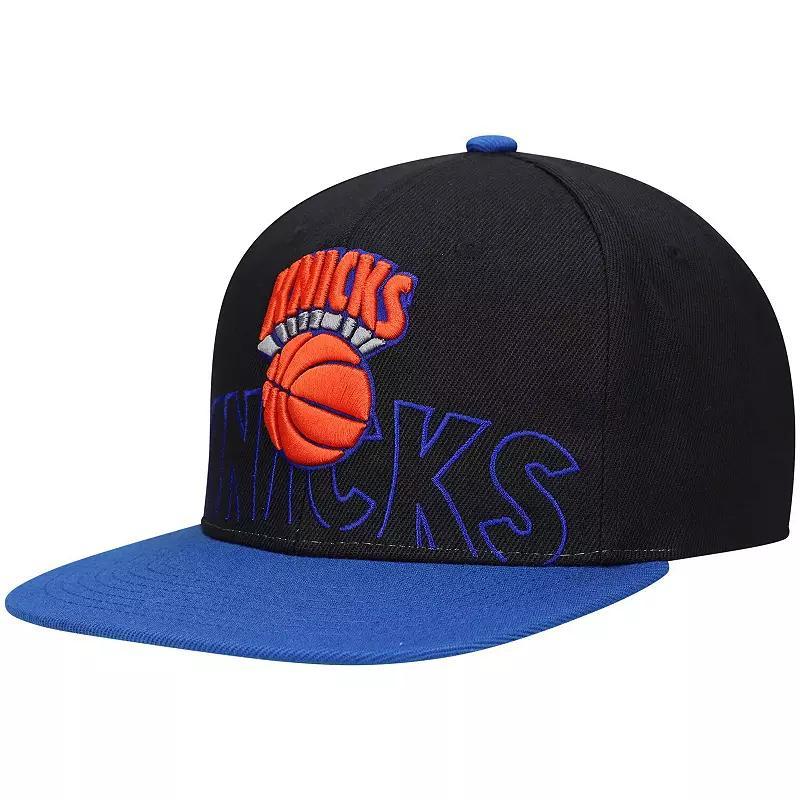 Mens Mitchell & Ness /Blue New York Knicks Hardwood Classics Low Big Face Snapback Hat Product Image