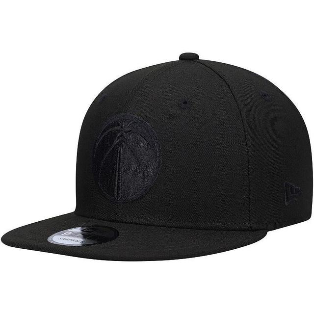 Mens New Era Washington Wizards Black On Black 9FIFTY Snapback Hat Product Image