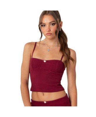 EDIKTED Kalina Bustier Crop Camisole Product Image