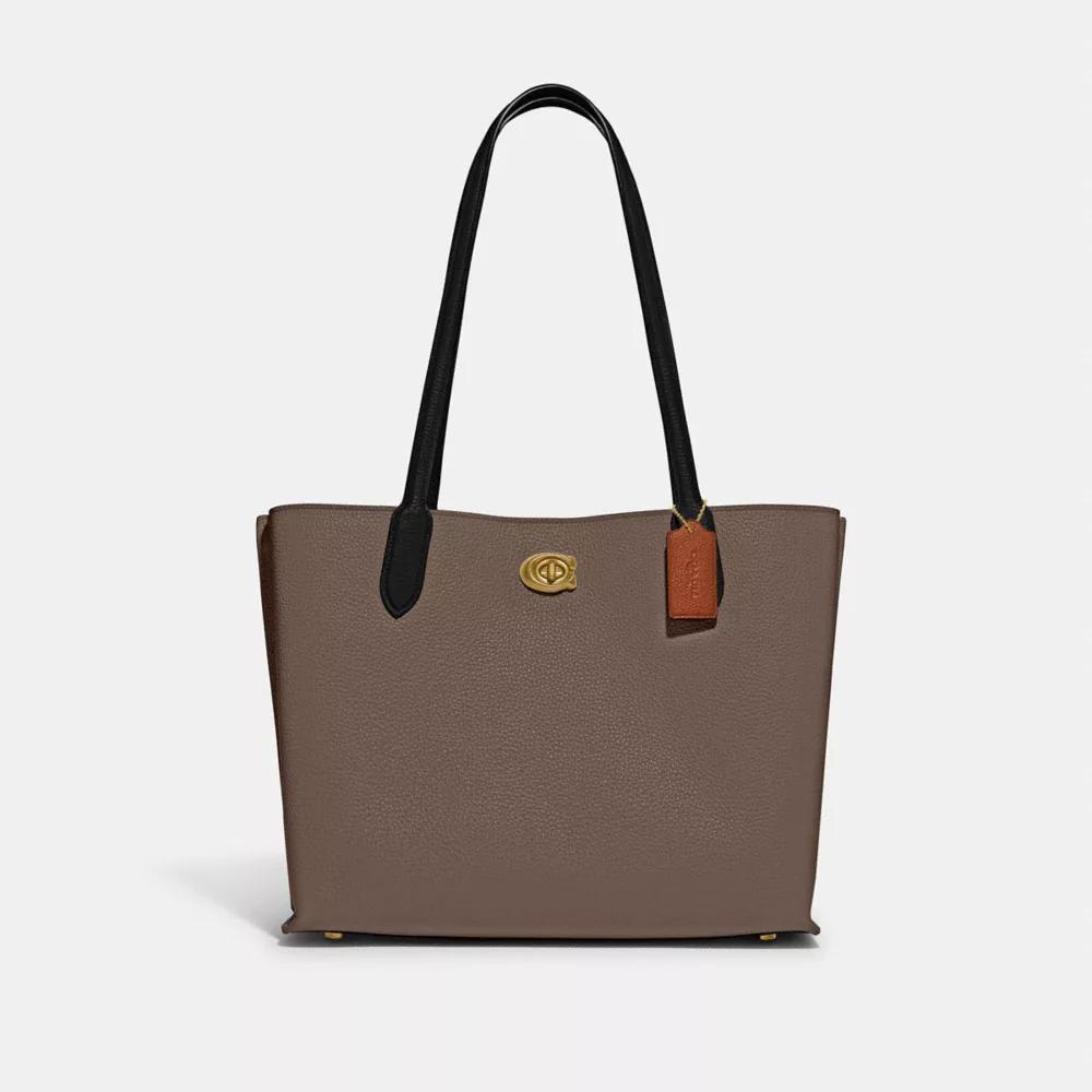 Willow Tote Bag In Colorblock With Signature Canvas Interior Product Image