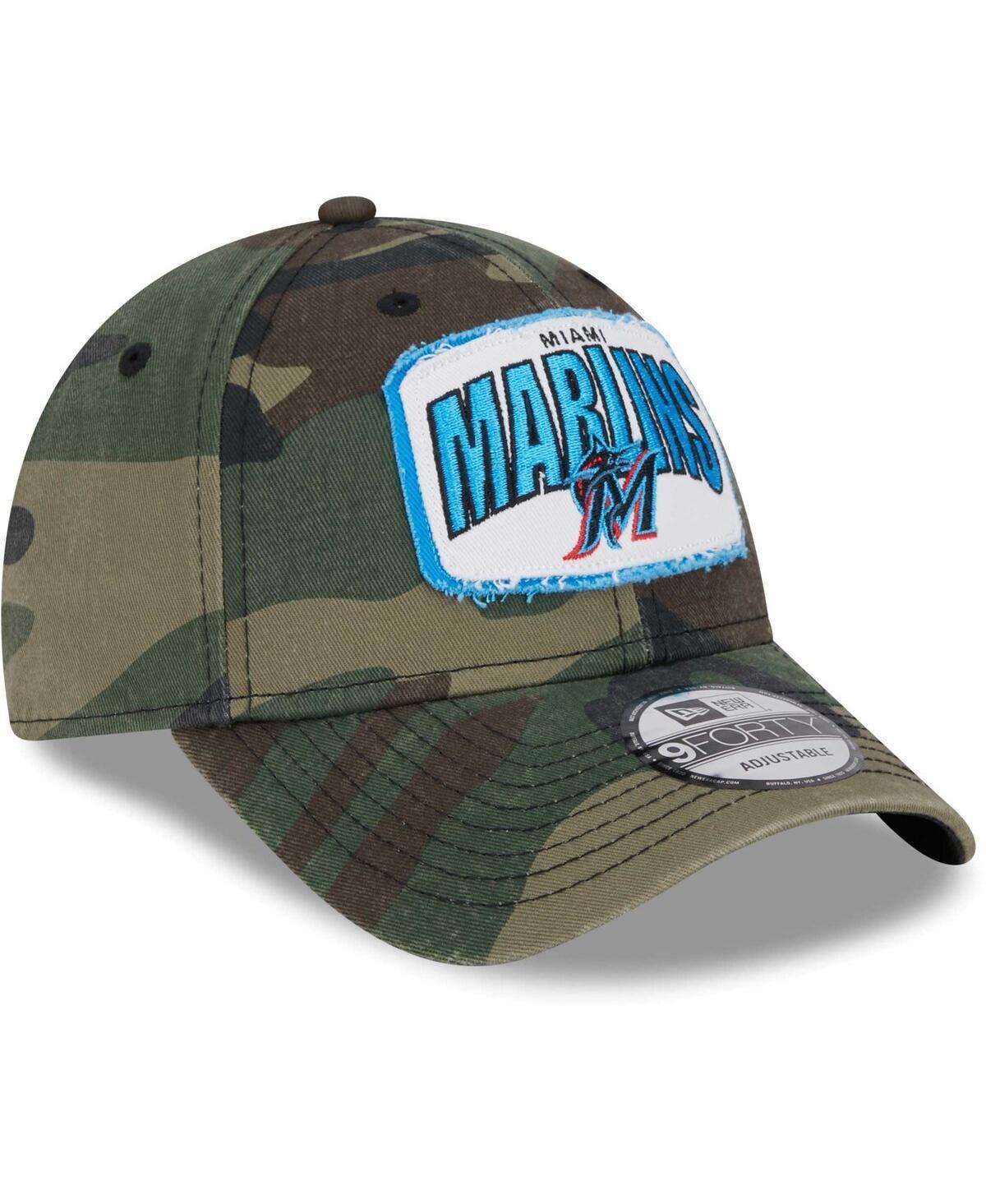 Mens New Era Camo Miami Marlins Gameday 9FORTY Adjustable Hat Product Image