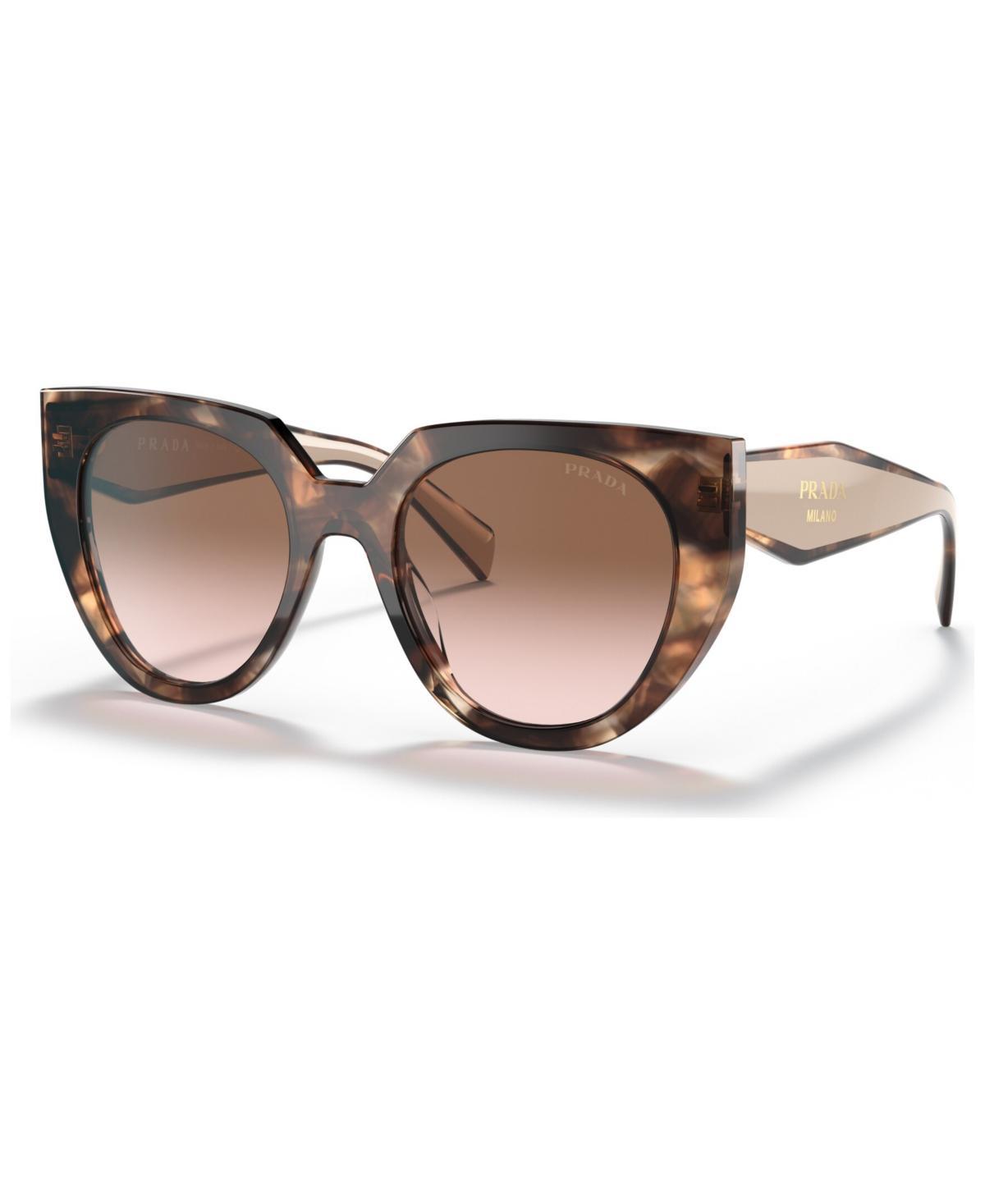 Prada Cat Eye Womens Sunglasses, Pr 14WS - BLACK/TALC Product Image