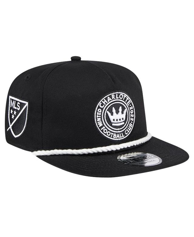 Mens New Era Black Charlotte Fc 2024 Kick Off Collection Golfer Snapback Hat Product Image