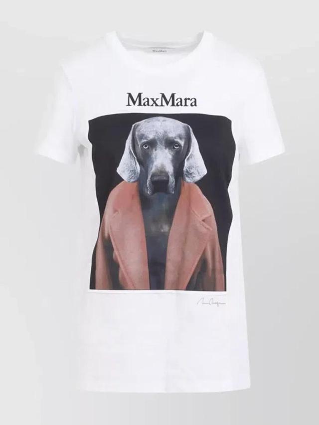 T-shirt With Wegman Print In White Product Image