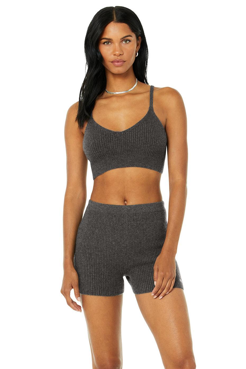 Cashmere Ribbed Staycation Bra - Cozy Grey Heather Female Product Image