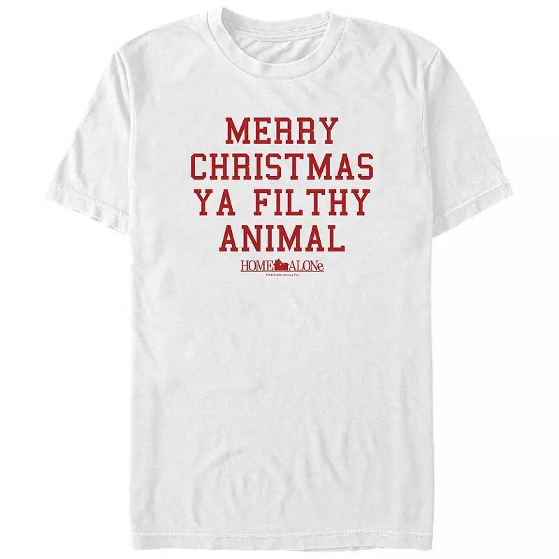 Big & Tall Home Alone Merry Christmas Ya Filthy Animal Graphic Tee, Mens Product Image