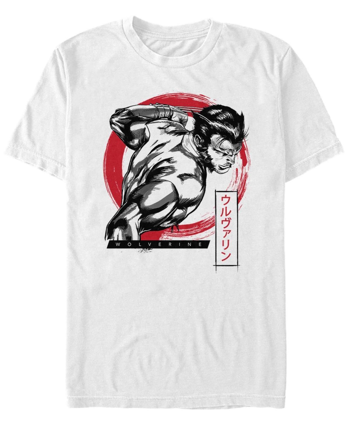 Mens Marvel X-Men Wolverine Kanji Portrait Graphic Tee White Product Image