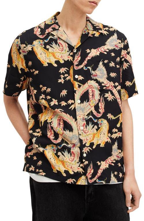 Dragon Relaxed Fit Printed Shirt In Agent Black Product Image