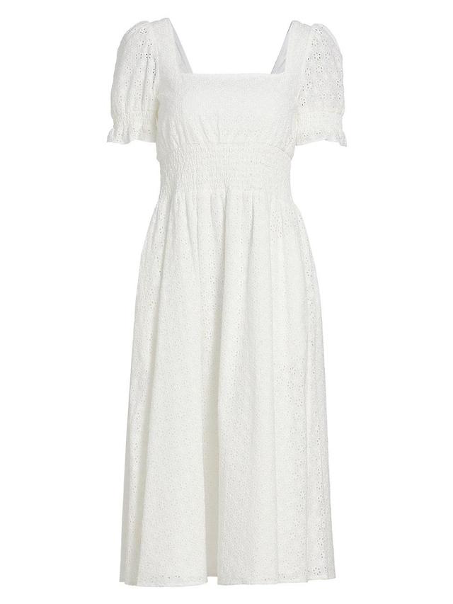 Womens Holland Smocked Eyelet Dress Product Image