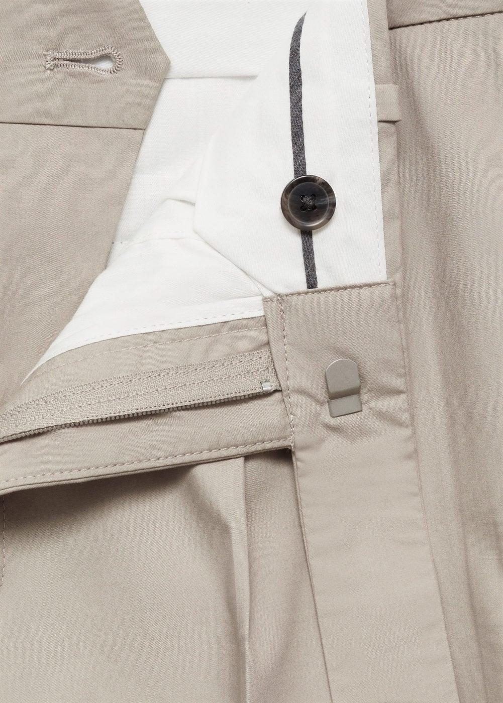 Mango Mens Lyocell Pleated Trousers - Light Product Image