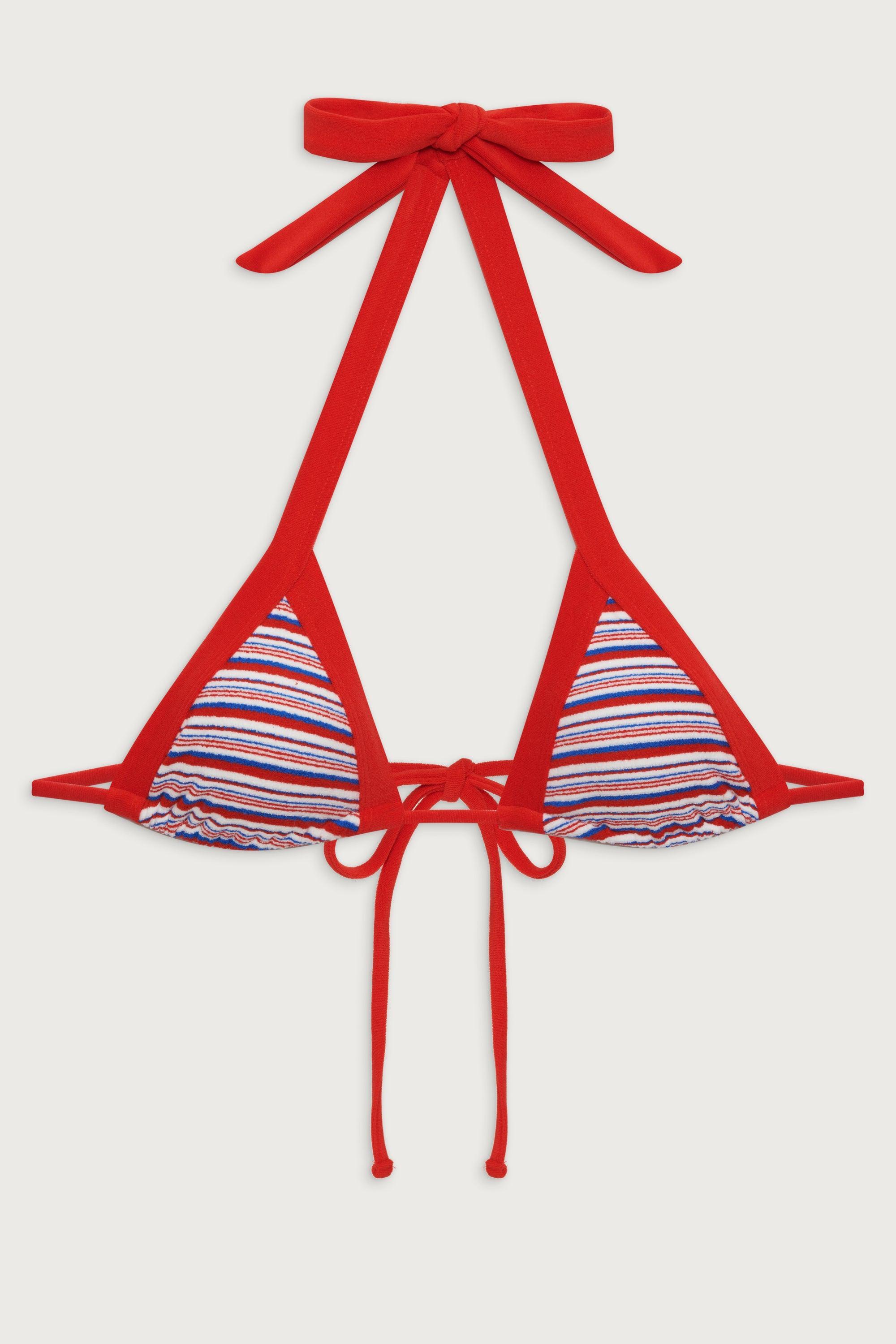 Taite Terry Triangle Bikini Top - American Summer Product Image